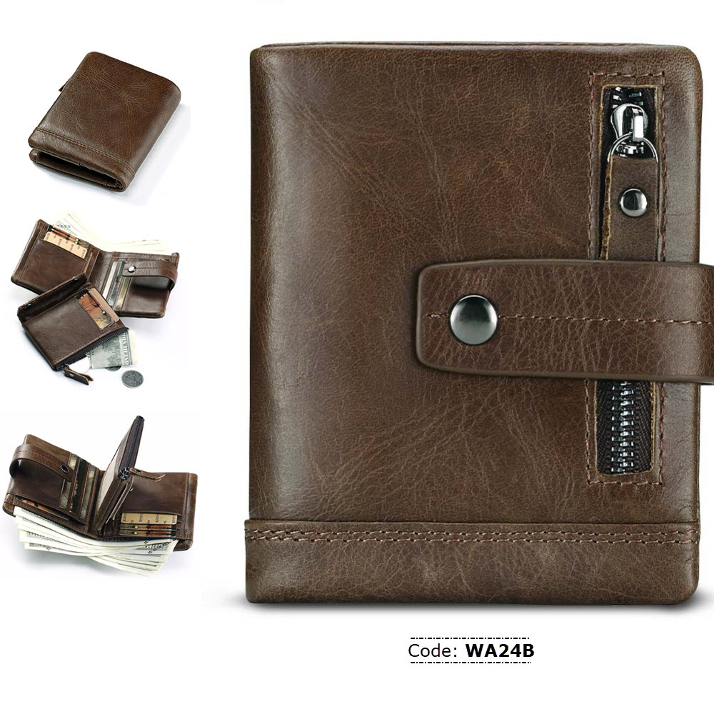 WA24B KAVIS Genuine Leather Wallet for Men - RetailBD