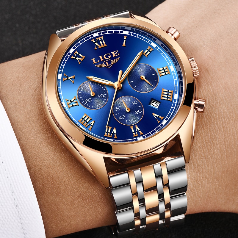 LG51E Lige Luxury Chronograph Watch For Men RetailBD   LIGE Men Watches Fashion Luxury Top Brands Wristwatch Military Waterproof Watches Luminous Sport Casual Clock Relogio 3 