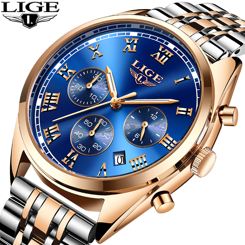 LG51E Lige Luxury Chronograph Watch for Men RetailBD