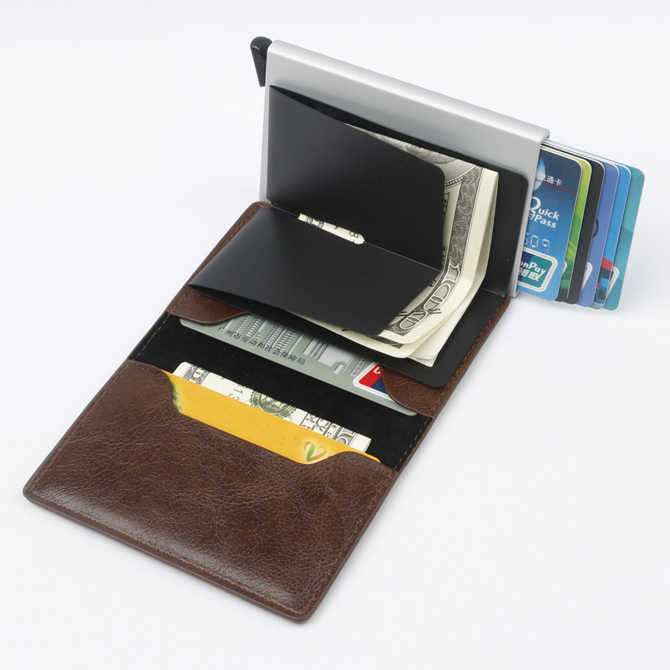 WA49C Slim Aluminum Credit Card Holder Wallet - RetailBD