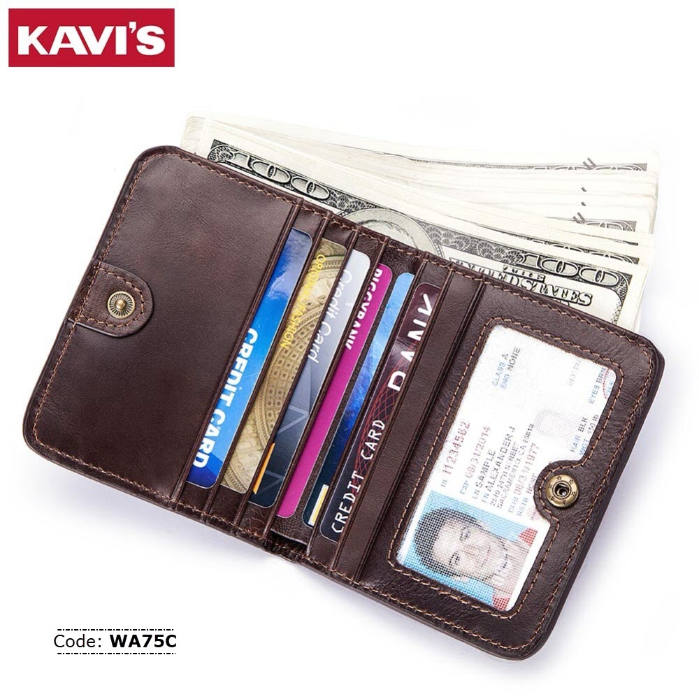 WA75C KAVIS Genuine Leather Wallet - RetailBD
