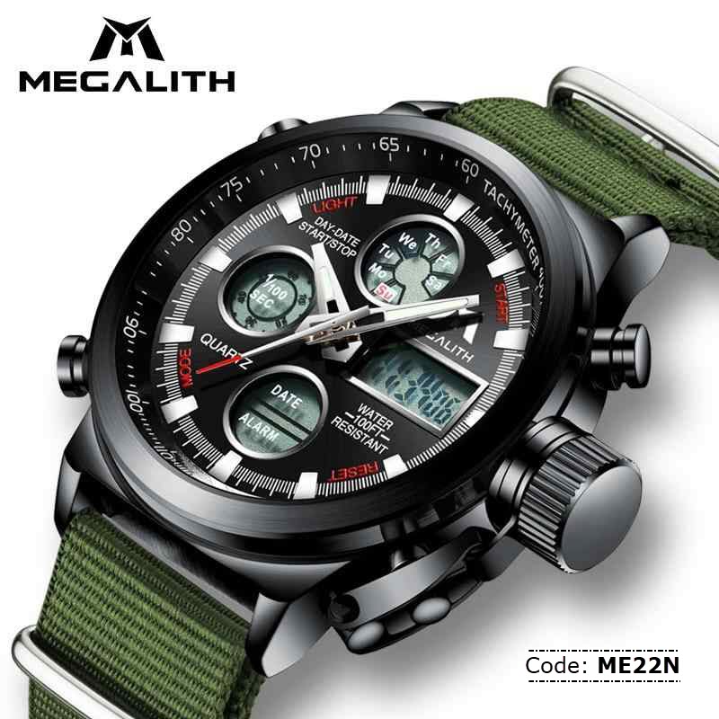 ME22N MEGALITH Multifunction Sports Dual Display Watch - RetailBD