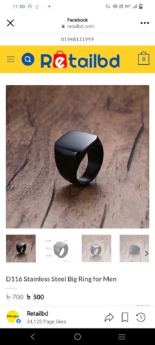 D116 Stainless Steel Big Ring for Men photo review