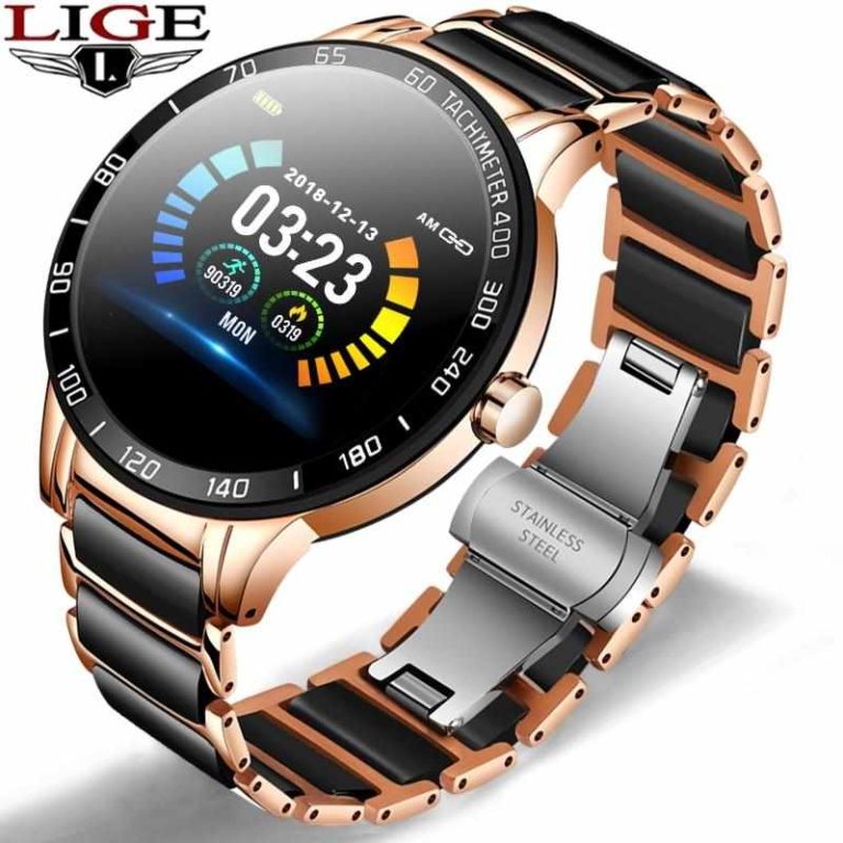 LIGE 2020 New Smart Watch Men Heart Rate Monitor Blood Pressure Fitness Tracker Ceramic Strap Sport 768x768 