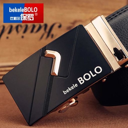 B519 bekeleBOLO Genuine Leather Automatic Buckle Belt - Image 4