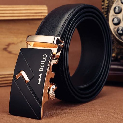 B519 bekeleBOLO Genuine Leather Automatic Buckle Belt
