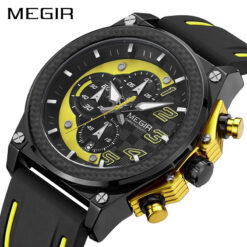 Creative MEGIR Sport Watch Men Top Brand Luxury Silicone Army Military Wrist Watches Clock Men Chronograph 1