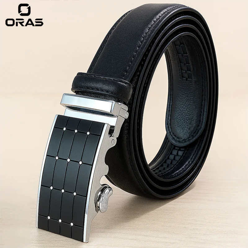 B643 Oras Genuine Leather Automatic Buckle Belt
