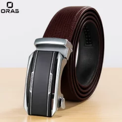 B649 Oras Genuine Leather Automatic Premium Buckle Belt