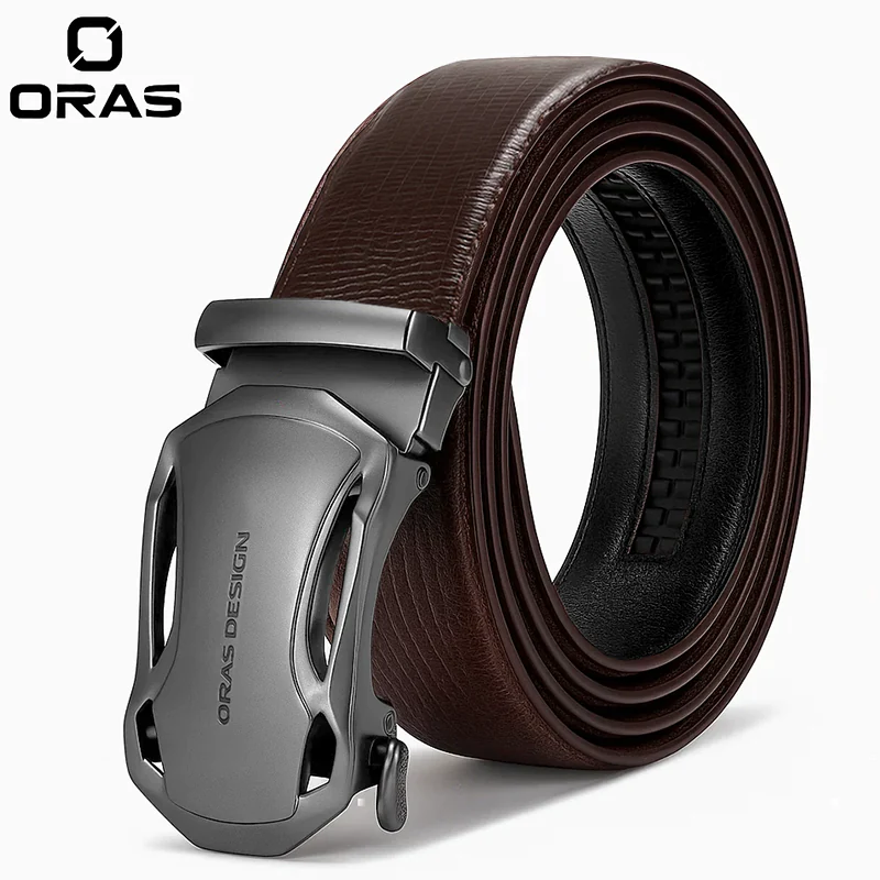 B654 Oras Genuine Leather Automatic Premium Buckle Belt