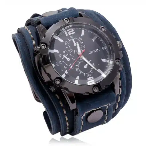 C196 Hand-Stitched Leather Bracelet Watch