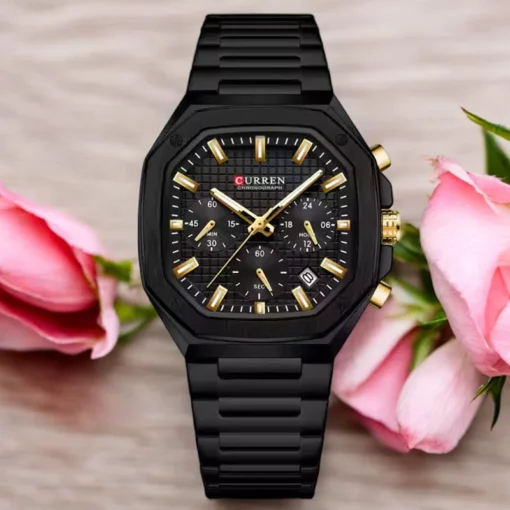CR135 CUREEN 8459 Stylish Stainless Steel Men's Watch with Vintage Design - Image 6