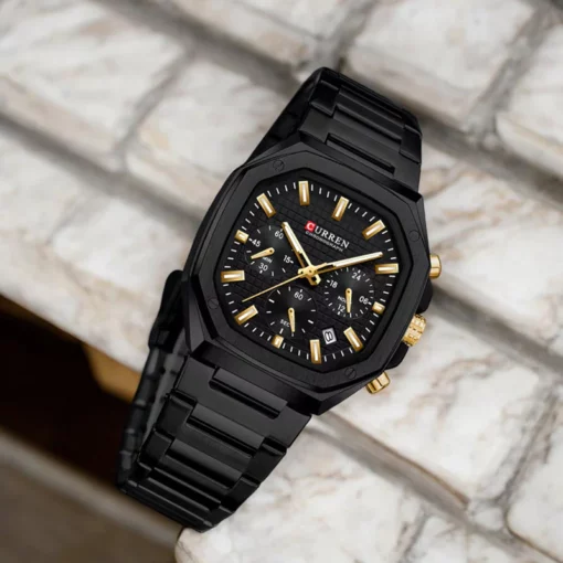 CR135 CUREEN 8459 Stylish Stainless Steel Men's Watch with Vintage Design - Image 4