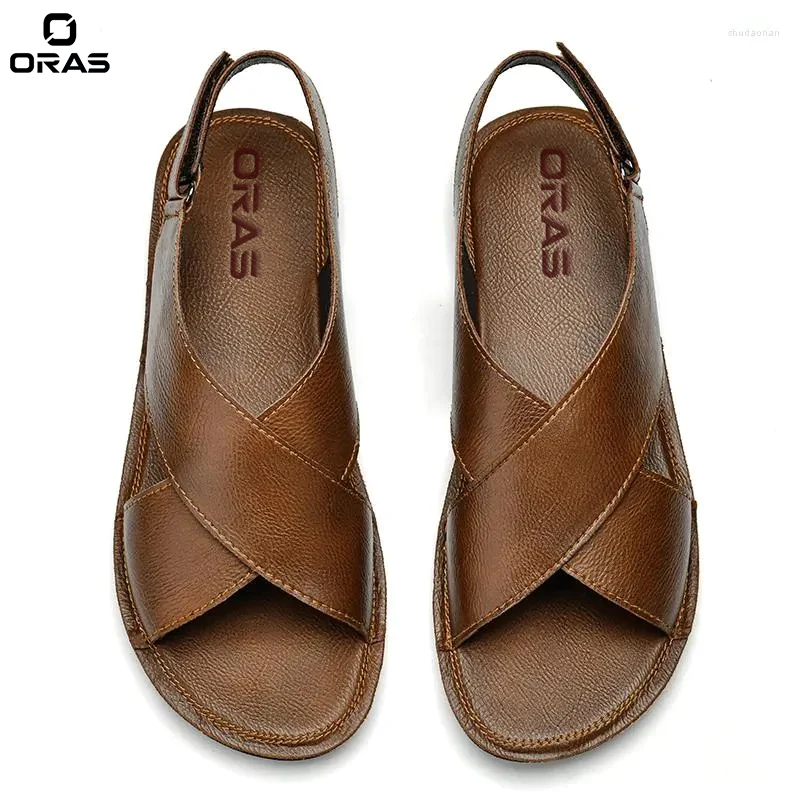 Z3018 ORAS Genuine Leather Sandal For Men - Image 4