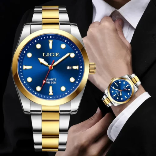 LG104 LIGE 89127 Luxury Men's Casual Quartz Watch