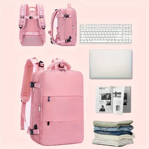 B1044 Expandable Large Capacity Backpack For Men And Women - Image 2
