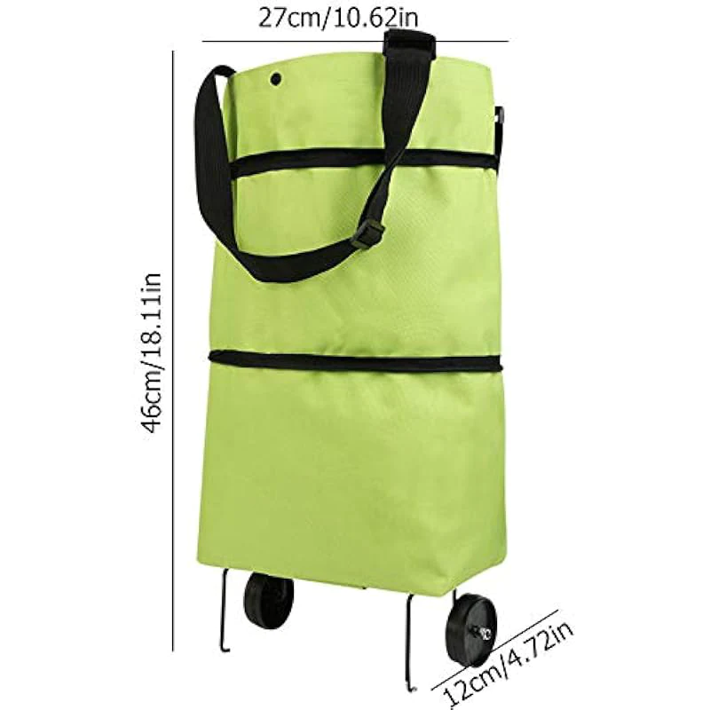 B1045 Foldable Shopping Bag with Wheels - Image 2