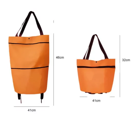 B1046 Foldable Shopping Bag with Wheels - Image 4