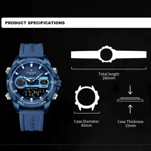 NV152 Naviforce 9223 Sports Dual Display Watch - Image 3