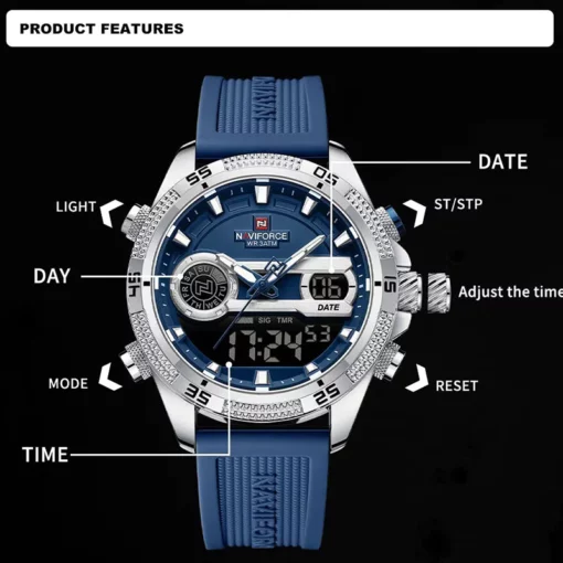 NV153 Naviforce 9223 Sports Dual Display Watch - Image 2