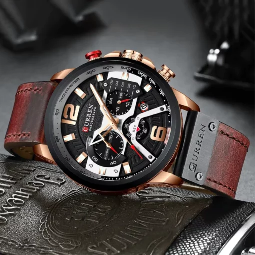 CR42 CURREN 8329 Fashion Chronograph Watch - Image 2