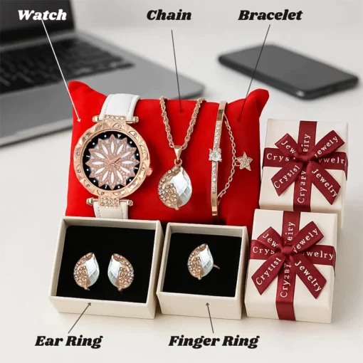 K1063 5PCS Luxury Watch Set for Women - Image 2