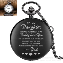 GA17 lettering Quartz Pocket watch For Gift