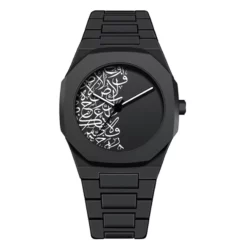 K1147 Arabic Calligraphy Design Black Watches For Men