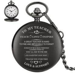 GA18 lettering Quartz Pocket watch For Gift