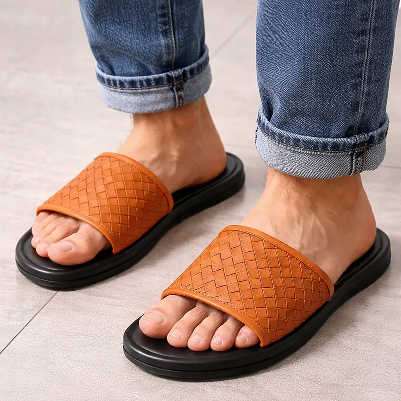 Z3010 ORAS Handmade Genuine Leather Premium Slipper - Image 3