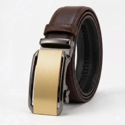 B677 ORAS Premium Genuine Leather  Automatic Buckle Belt