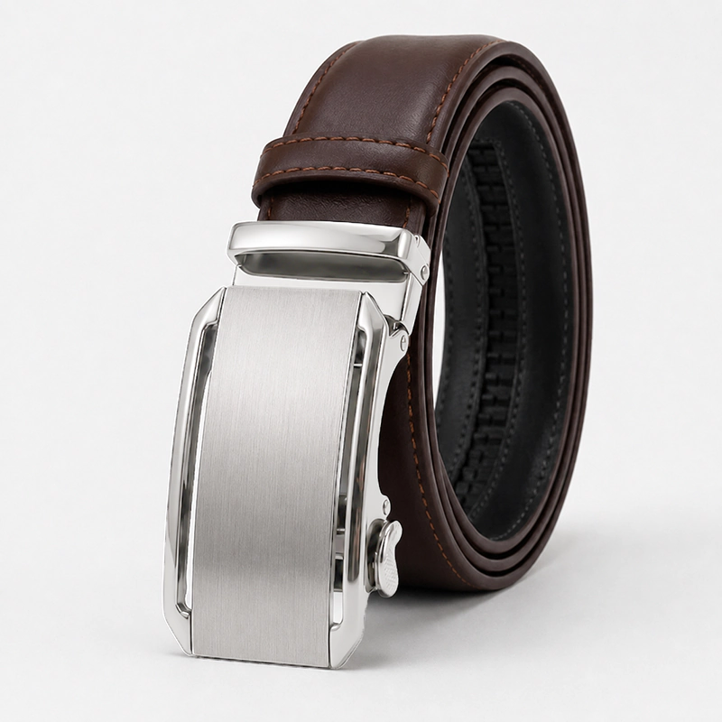 B678 ORAS Premium Genuine Leather  Automatic Buckle Belt