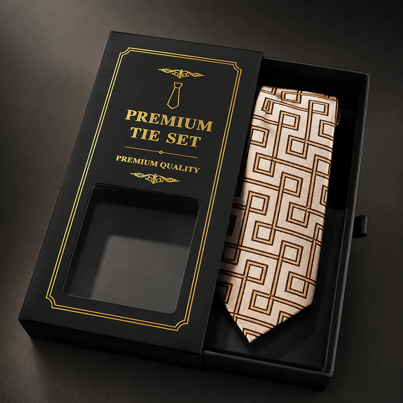 TY34 Premium Quality Geometric Pattern Formal Tie - Image 2