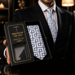 TY35 Premium Quality Geometric Pattern Formal Tie
