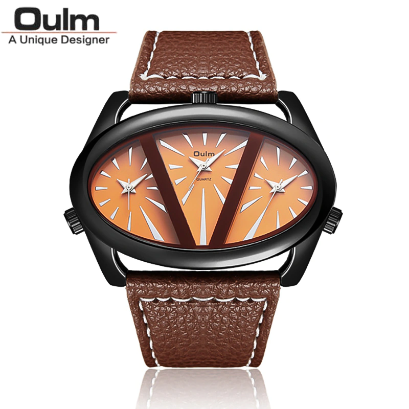UM35 Oulm Big Dial Triple Time Premium Watch - Image 6