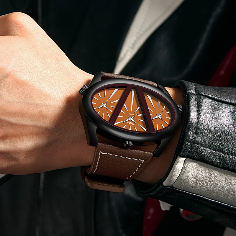 UM35 Oulm Big Dial Triple Time Premium Watch - Image 3