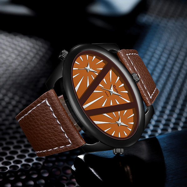 UM35 Oulm Big Dial Triple Time Premium Watch - Image 4