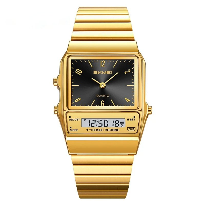 SK120 SKMEI Golden Black Dial Men’s Watch